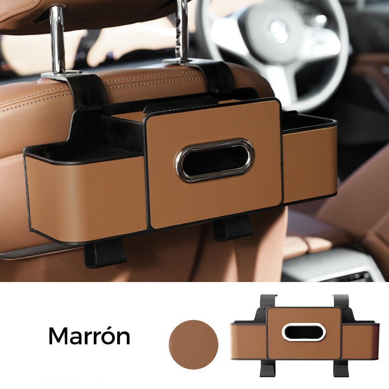🔥【1° Más Vendido】🚗Organizador de Asiento de Auto Impermeable | Multifunción, Porta Pañuelos, Basurero Universal ✅