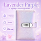 ✨ Carpeta de Ahorro SparkleLock con cerradura de combinación de 3 dígitos – Organizador de presupuesto para llenado de efectivo de 100 hojas, ideal para retos de ahorro, metas económicas y regalos 💖