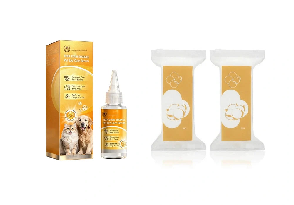 Suave producto para eliminar manchas alrededor de los ojos de mascotas, gotas nutritivas