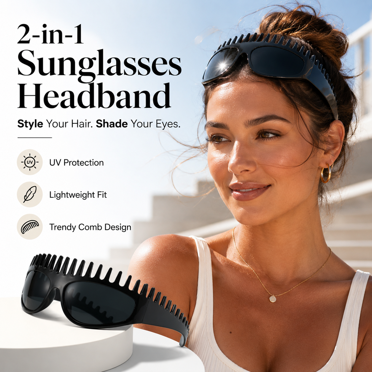✨ Nuevas gafas de sol cuadradas de moda para mujer – Lujo ligero, protección UV, montura sobredimensionada, versátiles y con estilo urbano! 🕶️