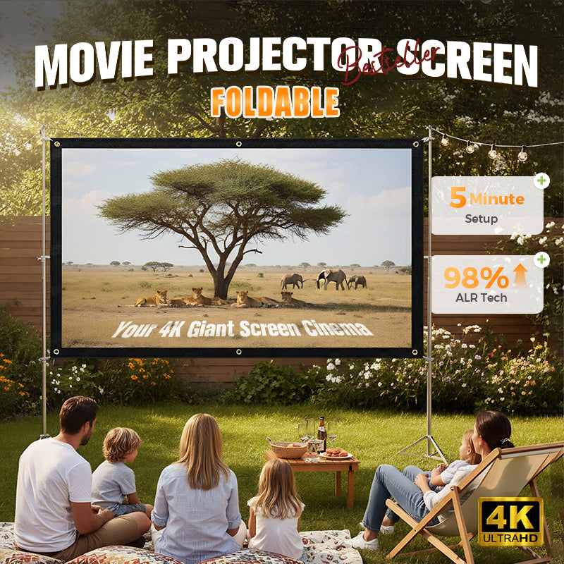 📺 ¡50% DE DESCUENTO AHORA! ✨ Pantalla de proyección HD – diagonal de 120 pulgadas con superficie blanca mate para una experiencia de cine en casa nítida y cristalina 🎬🌟