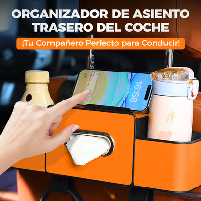 🔥【1° Más Vendido】🚗Organizador de Asiento de Auto Impermeable | Multifunción, Porta Pañuelos, Basurero Universal ✅