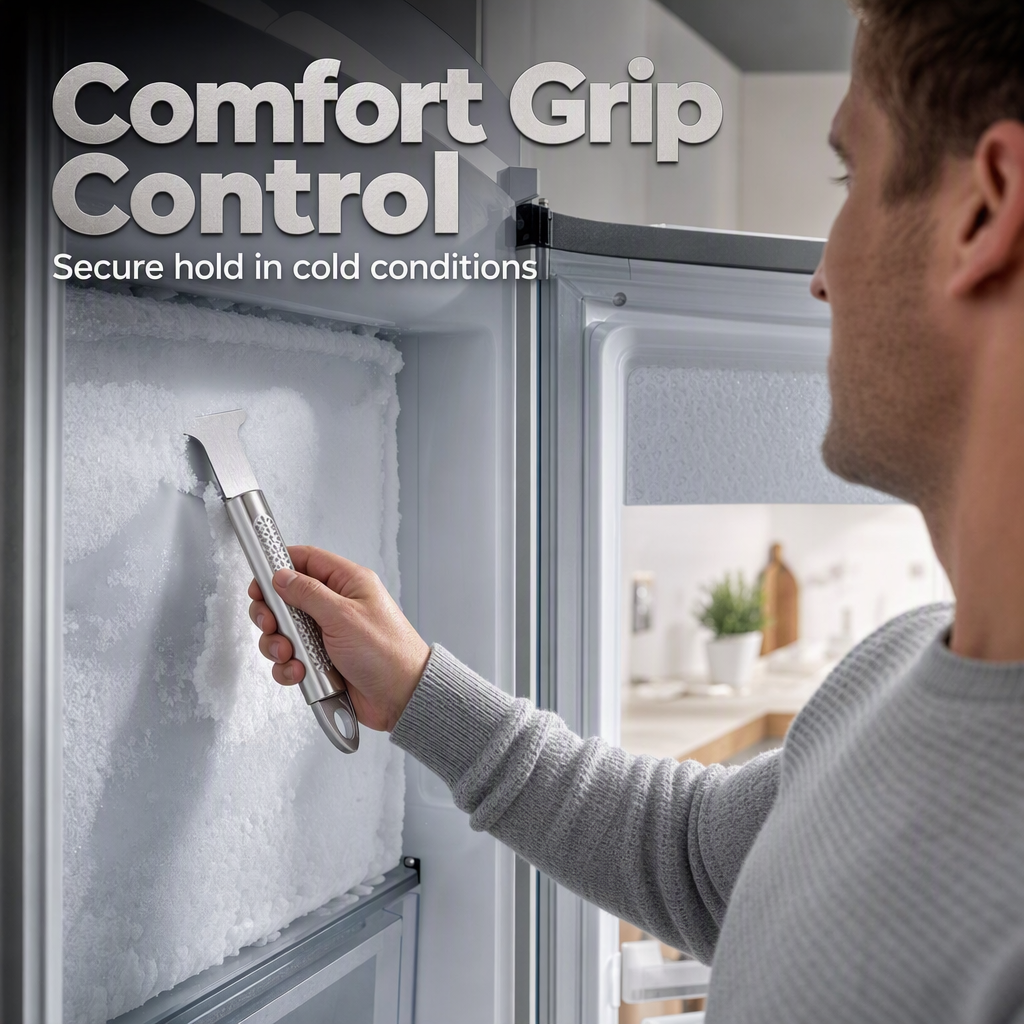 Raspador de hielo de acero inoxidable para congelador