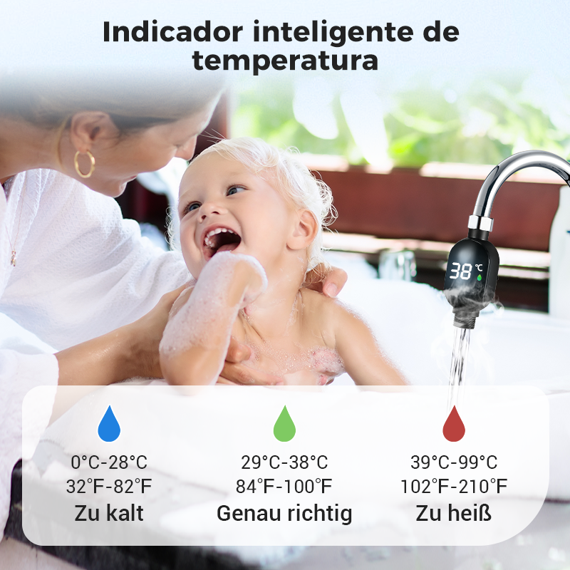 🚿 Compra 3 y lleva 1 gratis 💧 Cabezal de Ducha con Indicador LED - Muestra la Temperatura del Agua con Colores, Fácil Instalación y Ahorro de Energía 🌈📦