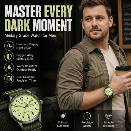 📢📢 ¡50% DE DESCUENTO! ⏰ Reloj de cuarzo para hombre con pantalla luminosa