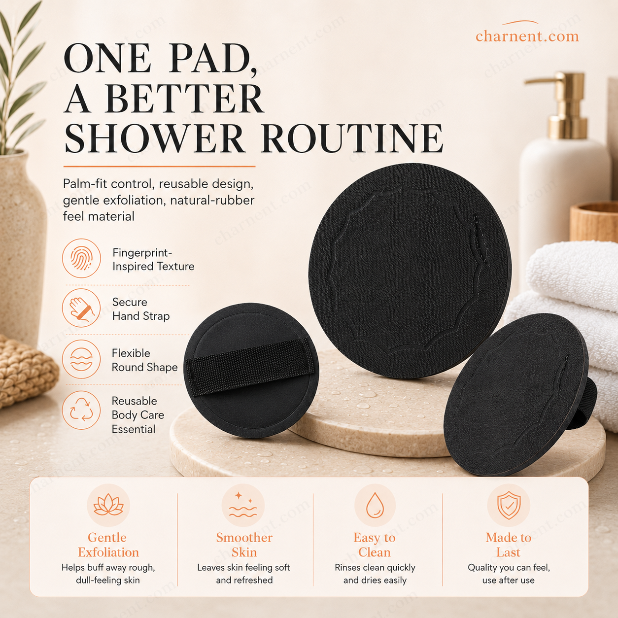 🚿 Almohadillas exfoliantes para baño 🧖‍♀️