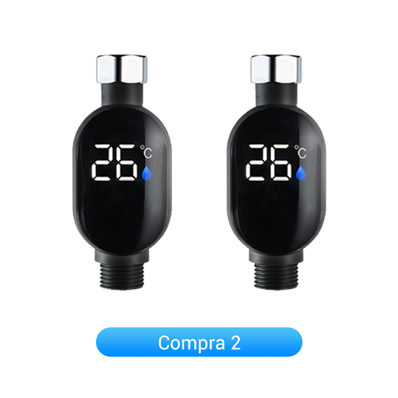 🚿 Compra 3 y lleva 1 gratis 💧 Cabezal de Ducha con Indicador LED - Muestra la Temperatura del Agua con Colores, Fácil Instalación y Ahorro de Energía 🌈📦