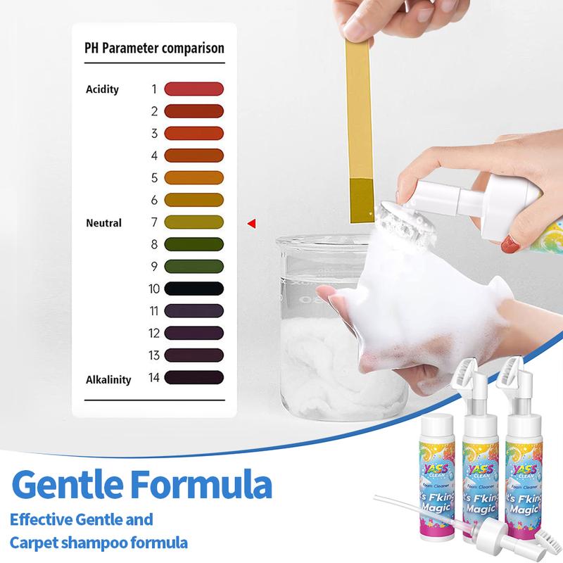 💖¡ÚLTIMO DÍA! COMPRA 2 LLEVA 1 GRATIS!!💖Espuma Limpiadora Mágica Yass Clean para Alfombras y Tapicería – Eliminador de Manchas y Olores de Mascotas con Cepillo de Limpieza🧼
