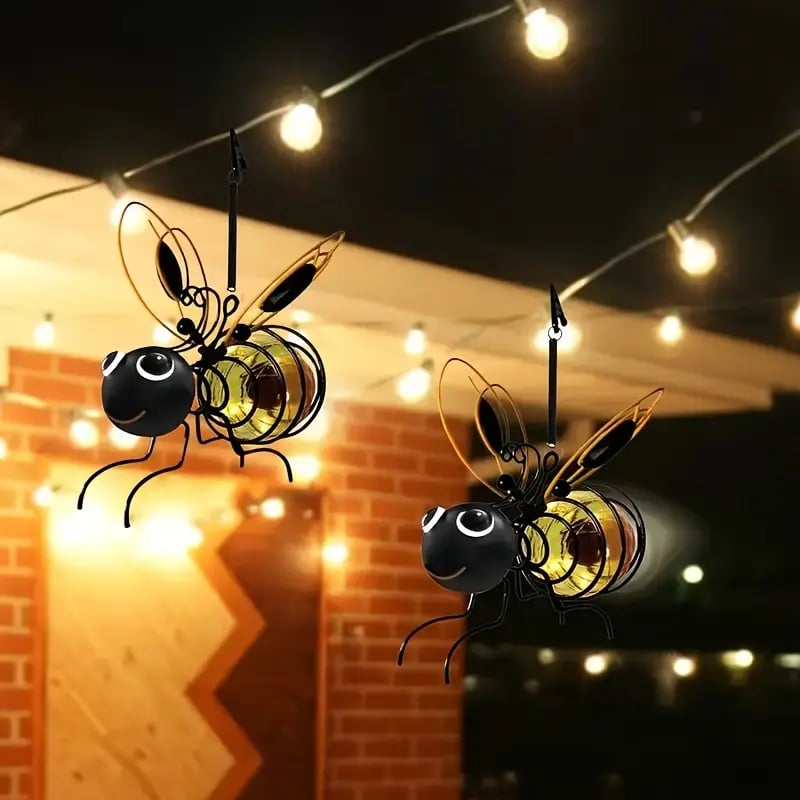 🐝Luz Solar de Abeja Colgante para Exterior - Regalo Ideal para Amantes de Plantas, Madres o Cualquier Persona Alegre❤️