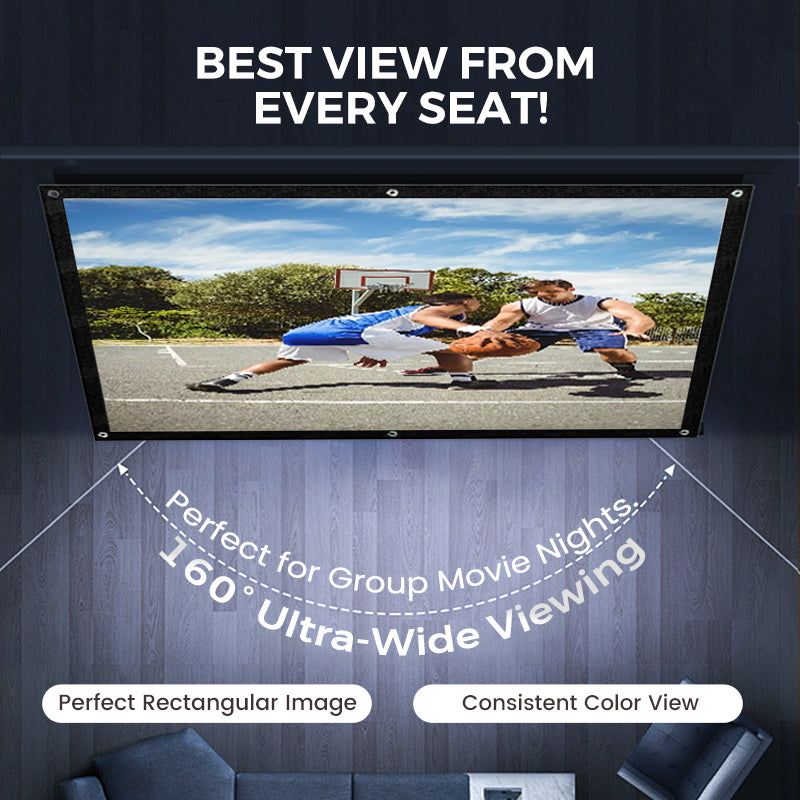 📺 ¡50% DE DESCUENTO AHORA! ✨ Pantalla de proyección HD – diagonal de 120 pulgadas con superficie blanca mate para una experiencia de cine en casa nítida y cristalina 🎬🌟