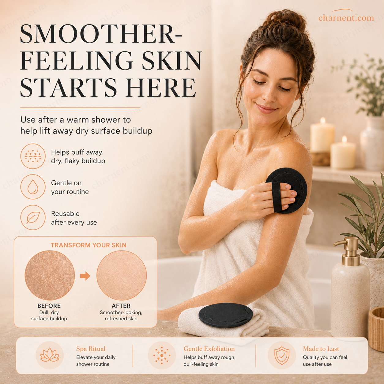 🚿 Almohadillas exfoliantes para baño 🧖‍♀️