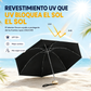 Sombrilla compacta plegable protección contra rayos UV