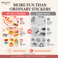 🌈 ¡Crea tus propios stickers de gelatina! 🎨 Kit de arte DIY para niños: pinta, despega y pega ✨ 4 divertidos temas + set completo de manualidades 🎁