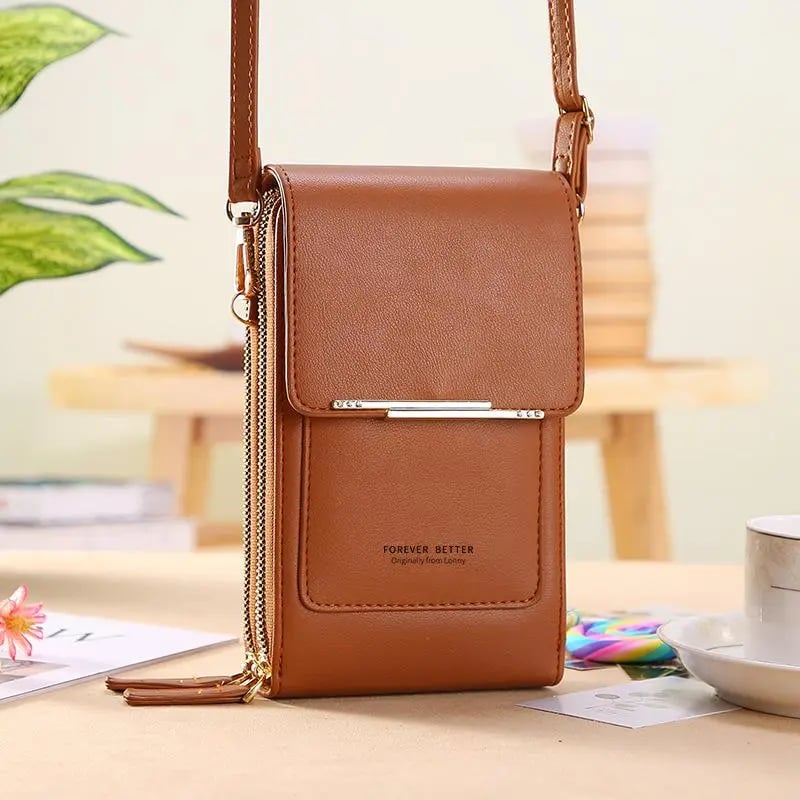 👜 📱 Bolso cruzado para mujer elegante y sencillo, con billetera y compatible con pantalla táctil