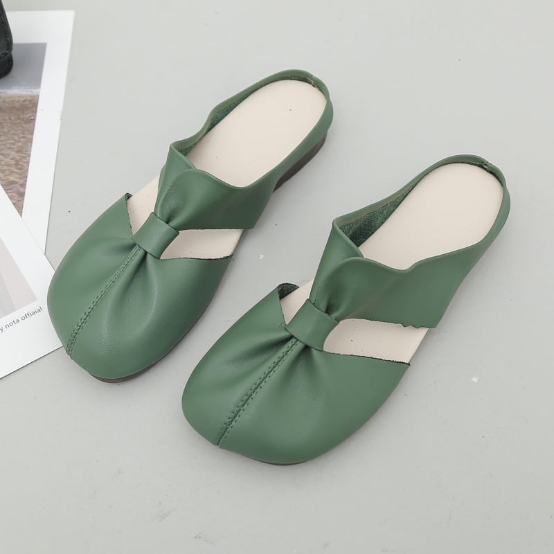 🔥 Gran oferta 2025 🔥 Mules planos con estampado recortado