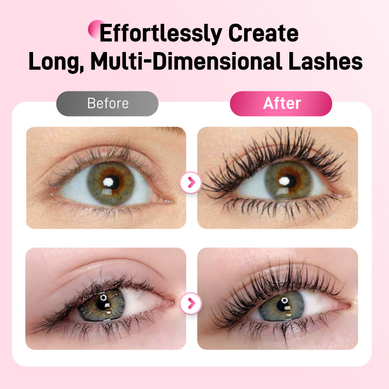 💕 ¡Compra 1 y Lleva 1 Gratis! 💕 Máscara de Pestañas Impermeable de Doble Punta - Alarga y Encurva 🌸💐