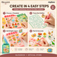 🌈 ¡Crea tus propios stickers de gelatina! 🎨 Kit de arte DIY para niños: pinta, despega y pega ✨ 4 divertidos temas + set completo de manualidades 🎁
