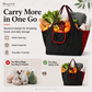 🛍️ Bolsa de compra plegable y reutilizable – Gran capacidad, ligera y lavable