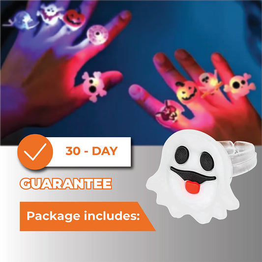 🔥 ÚLTIMO DÍA DE PROMOCIÓN - 50% DE DESCUENTO 🎃👻 Anillos Luminosos LED de Halloween (Set de 50 unidades) 😍