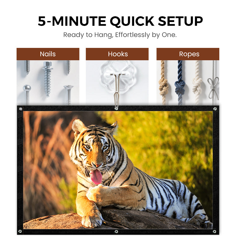 📺 ¡50% DE DESCUENTO AHORA! ✨ Pantalla de proyección HD – diagonal de 120 pulgadas con superficie blanca mate para una experiencia de cine en casa nítida y cristalina 🎬🌟