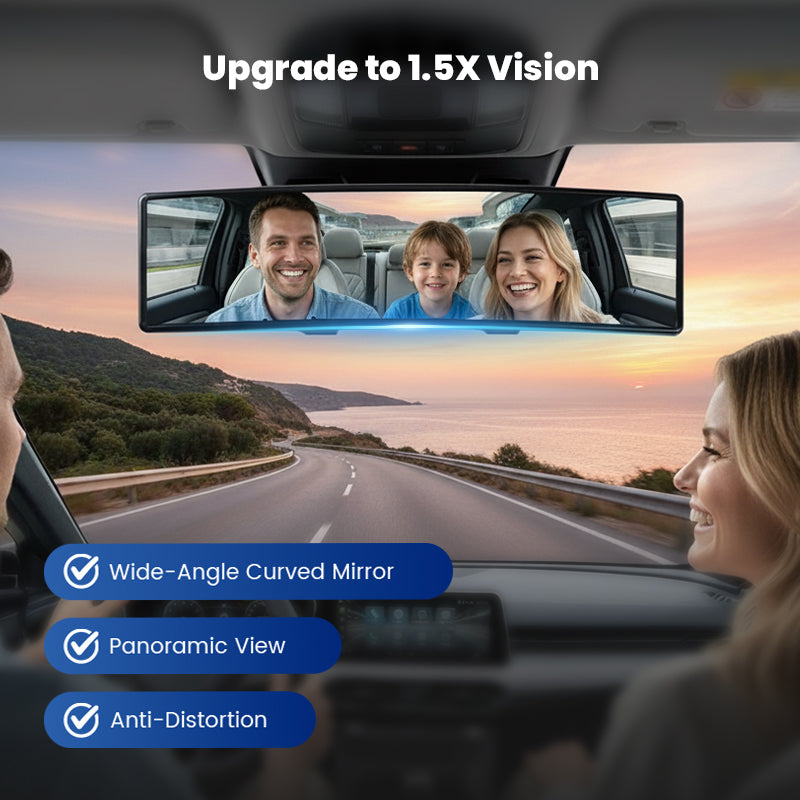 Espejo retrovisor convexo gran angular para automóvil