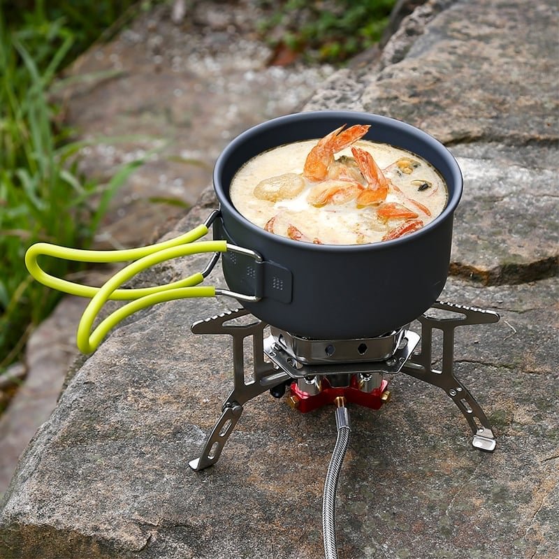 🔥DESCUENTO POR TIEMPO LIMITADO🔥Quemador de gas resistente al viento para camping al aire libre