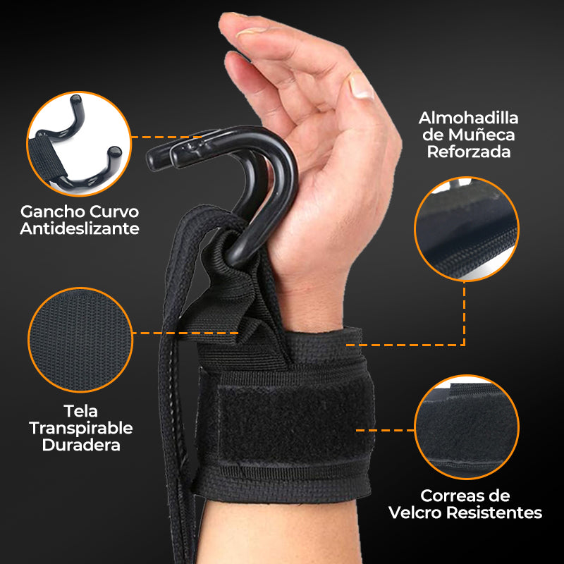 🔥Gran Venta🔥Correas de muñeca con gancho para levantamiento de pesas de alta resistencia