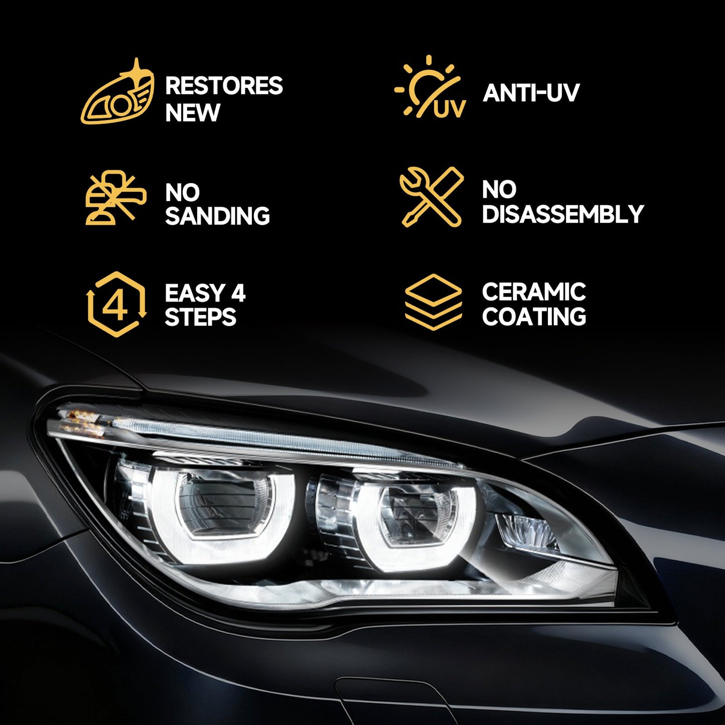 Kit Restaurador de Faros Automotrices Toretark