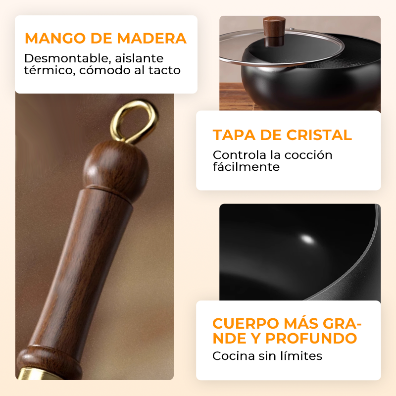🔥Cacerola Artesana de Hierro Fundido sin Esmaltar