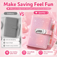✨ Carpeta de Ahorro SparkleLock con cerradura de combinación de 3 dígitos – Organizador de presupuesto para llenado de efectivo de 100 hojas, ideal para retos de ahorro, metas económicas y regalos 💖