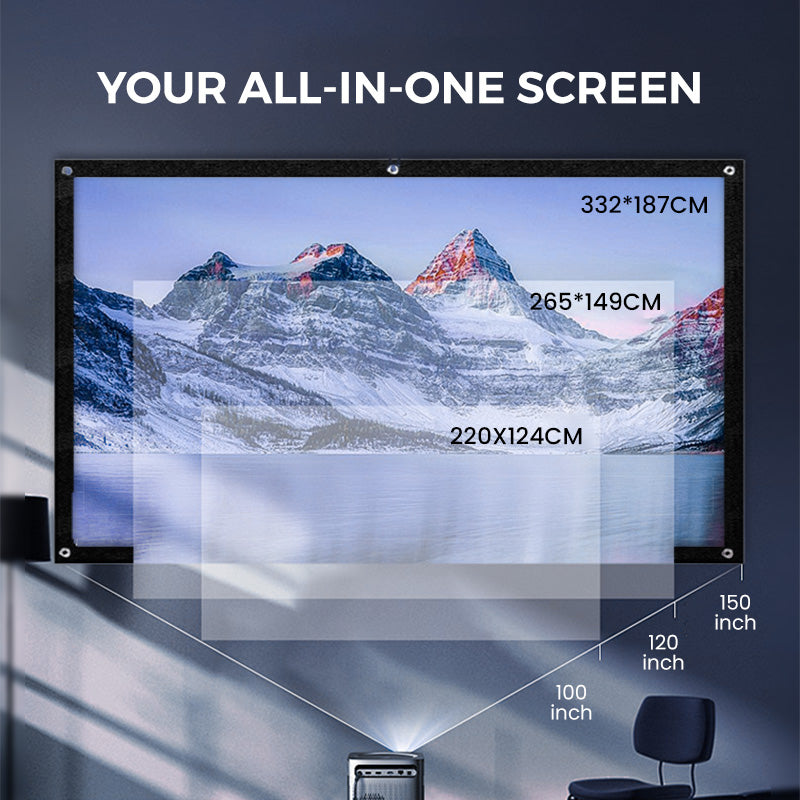 📺 ¡50% DE DESCUENTO AHORA! ✨ Pantalla de proyección HD – diagonal de 120 pulgadas con superficie blanca mate para una experiencia de cine en casa nítida y cristalina 🎬🌟