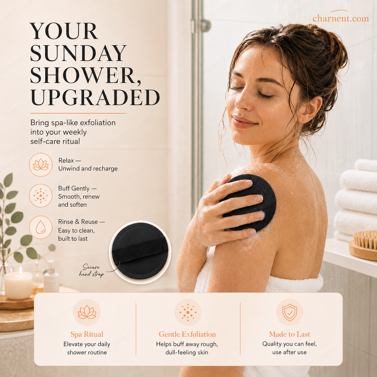 🚿 Almohadillas exfoliantes para baño 🧖‍♀️