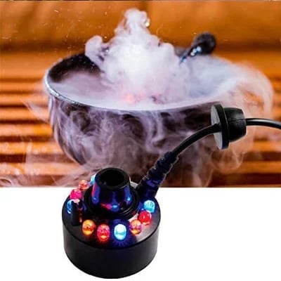 💨 ¡50% DE DESCUENTO AHORA! ⚡ Nebulizador ultrasónico de 12 LED – genera niebla fresca con luces coloridas – ideal para humidificadores, fuentes o decoración de Halloween – funciona silenciosamente dentro del agua 💧✨