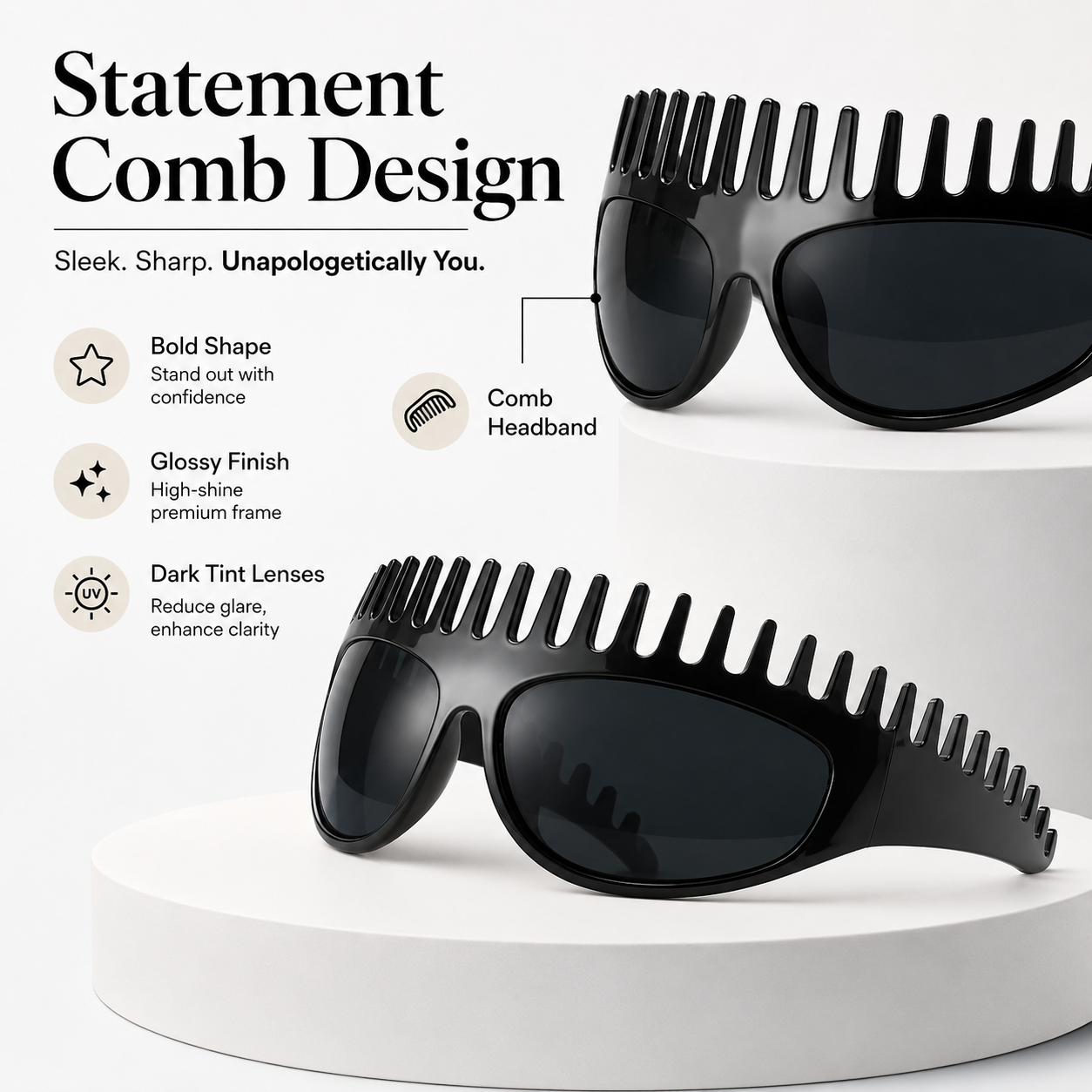 ✨ Nuevas gafas de sol cuadradas de moda para mujer – Lujo ligero, protección UV, montura sobredimensionada, versátiles y con estilo urbano! 🕶️