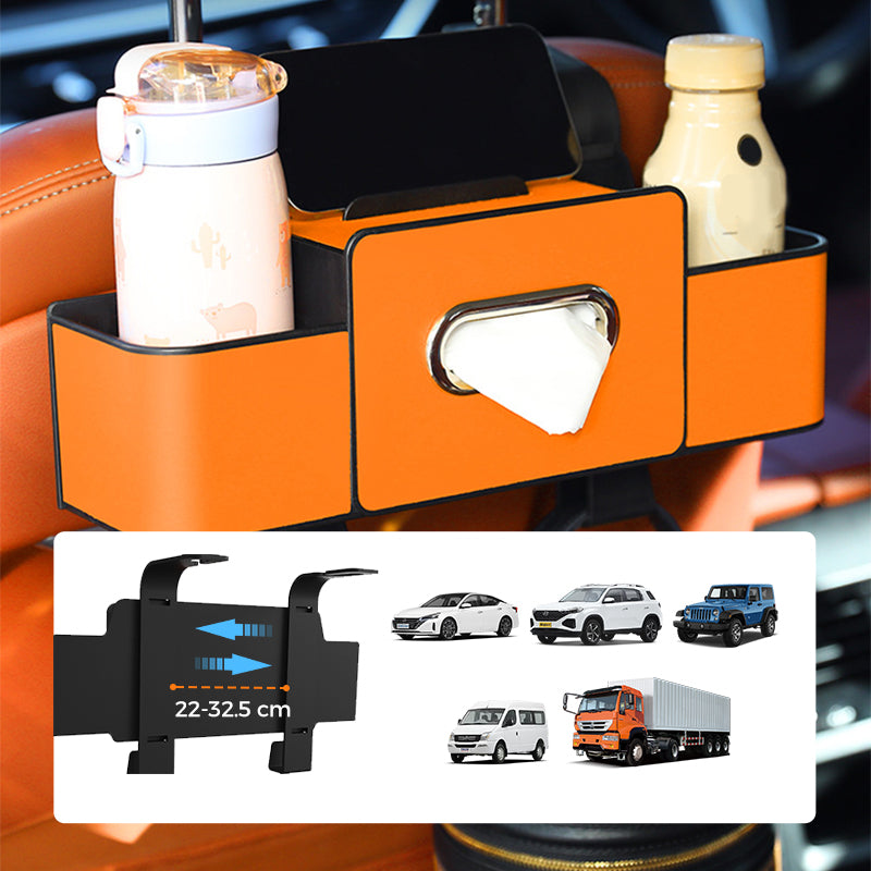 🔥【1° Más Vendido】🚗Organizador de Asiento de Auto Impermeable | Multifunción, Porta Pañuelos, Basurero Universal ✅