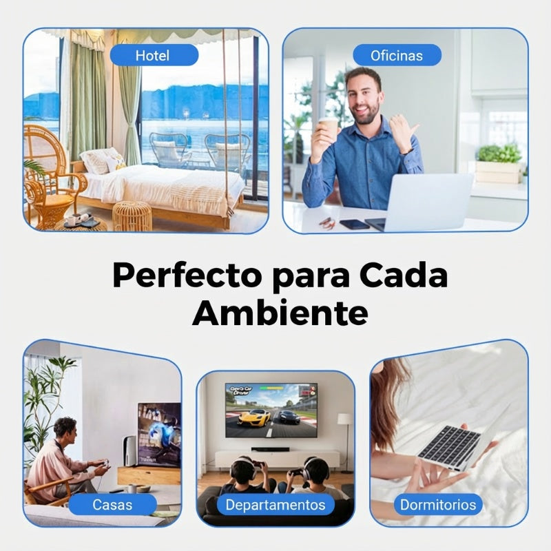 🔥 Amplificador WiFi 2026, 1200Mbps Banda Dual (5GHz/2.4GHz), Amplificador de Señal, Cubre 10,000 pies² y 50 Dispositivos, Repetidor con Puerto Ethernet.