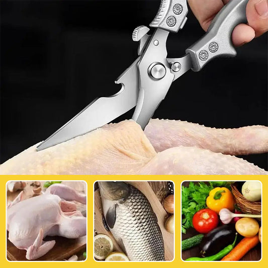 Safe Multi-Functional Stainless Steel Kitchen Scissors