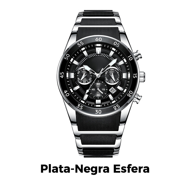💎Oferta especial por tiempo limitado⌛Reloj Deportivo de Lujo Hombre – Cronógrafo Elegante Negro y Oro