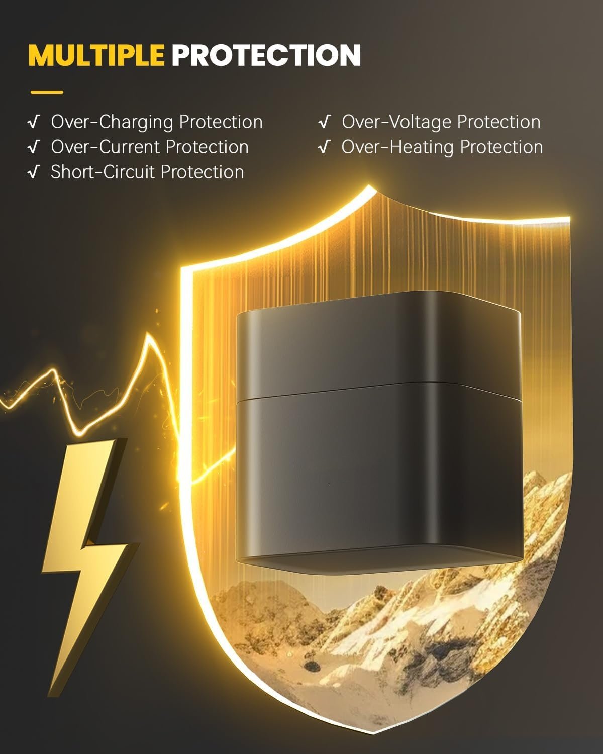 🔋Batería de iones de litio con caja de almacenamiento de carga integrada💡Protección contra sobrecarga