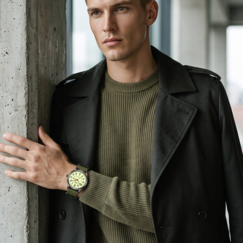 📢📢 ¡50% DE DESCUENTO! ⏰ Reloj de cuarzo para hombre con pantalla luminosa