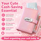✨ Carpeta de Ahorro SparkleLock con cerradura de combinación de 3 dígitos – Organizador de presupuesto para llenado de efectivo de 100 hojas, ideal para retos de ahorro, metas económicas y regalos 💖