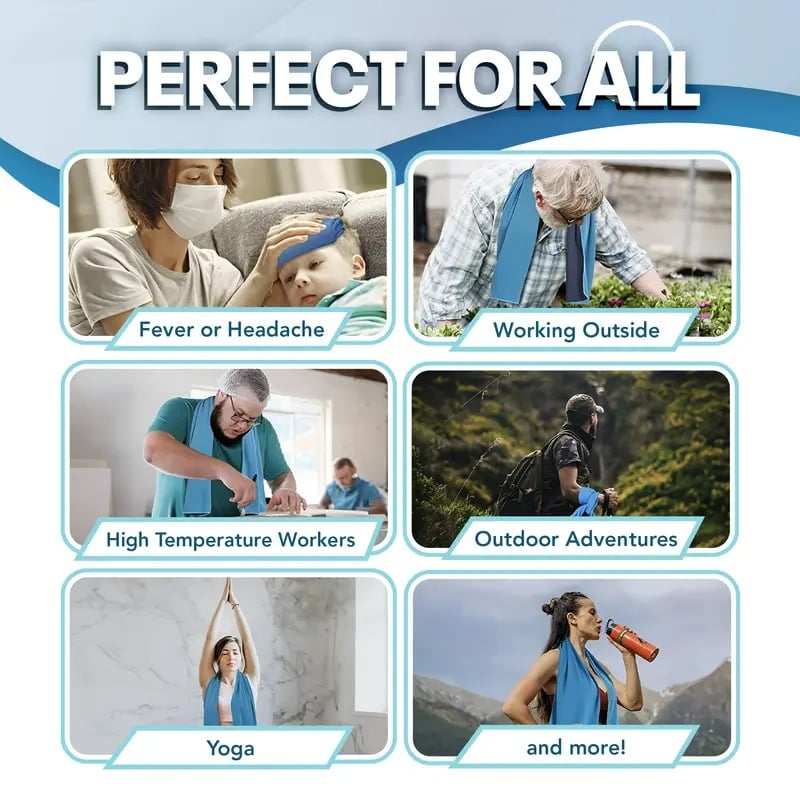 ⏰ ¡ÚLTIMO DÍA! Compra 1, Lleva 1 GRATIS ❄💦 Toalla refrescante anti sudor frío, ¡úsala donde y cuando quieras! Reutilizable, suave, absorbente, portátil — En stock en Reino Unido 🇬🇧