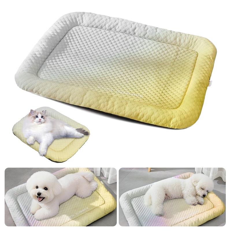 ❄️ Alfombra refrescante para mascotas Pawchill™🇬🇧 para perros y gatos 🐾 Alfombra de seda hielo con refrigeración natural • Transpirable, lavable y suave 🌿 Ideal para pisos, sofás y viajes en auto • Varias tallas • Colores degradados ☀️🐶🐱