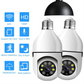 Cámara inteligente con bombilla de 4 MP y IA, monitoreo de alarma 911, visión nocturna a todo color, fácil instalación, detección de movimiento, audio bidireccional, WiFi dual 5G/2.4G, cable de nube local de EE. UU., toma de seguridad