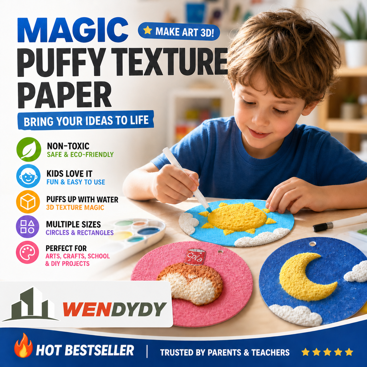 🎄Oferta Sorpresa Especial 🎁¡Compra 3, 2 Gratis! 🔮Domina la magia de la pintura con papel de textura esponjosa para pintar 👩‍🎨