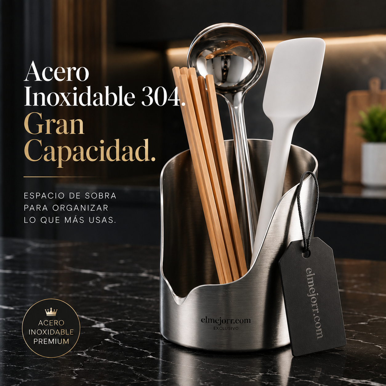 ⏰🔥 ¡50% DE DESCUENTO POR TIEMPO LIMITADO! 🥄 Organizador Multifuncional para Utensilios de Cocina – Mantén Todo Ordenado y a Mano ✨🏠