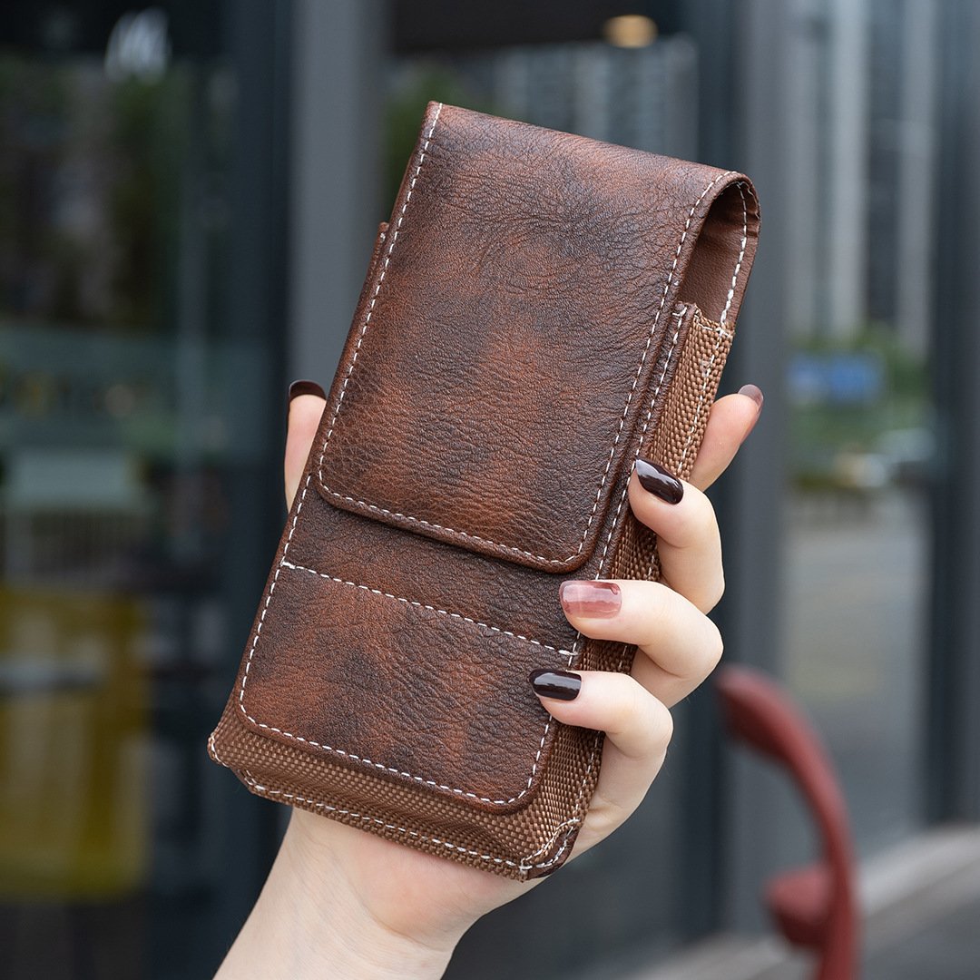 Funda para Móvil con Cinturón y Cierre Magnético – Estuche Resistente para Smartphone con Clip, Pasador de Cinturón y Ranura para Tarjetas