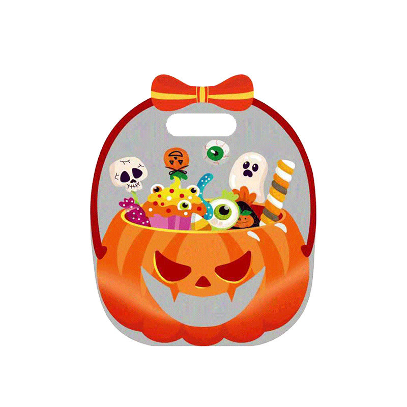 🔥🍬🎃 Bolsas de regalo de Halloween, bolsas transparentes con cierre en forma de calabaza🎁