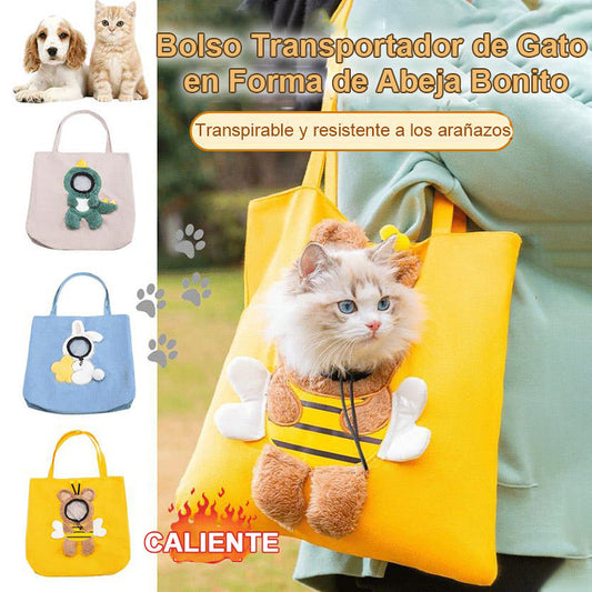 Bolso Transportador de Gato en Forma de Abeja Bonito