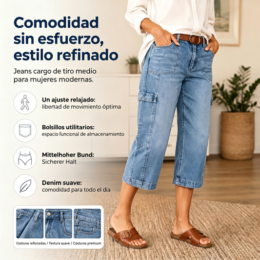 📢 Oferta de mitad de temporada: −50% solo por poco tiempo ⏰ Pantalones vaqueros cortos elásticos y casuales para mujer